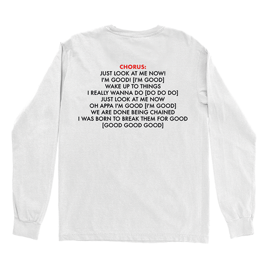 Look At Me Now Long Sleeve White