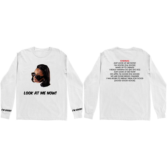 Look At Me Now Long Sleeve White